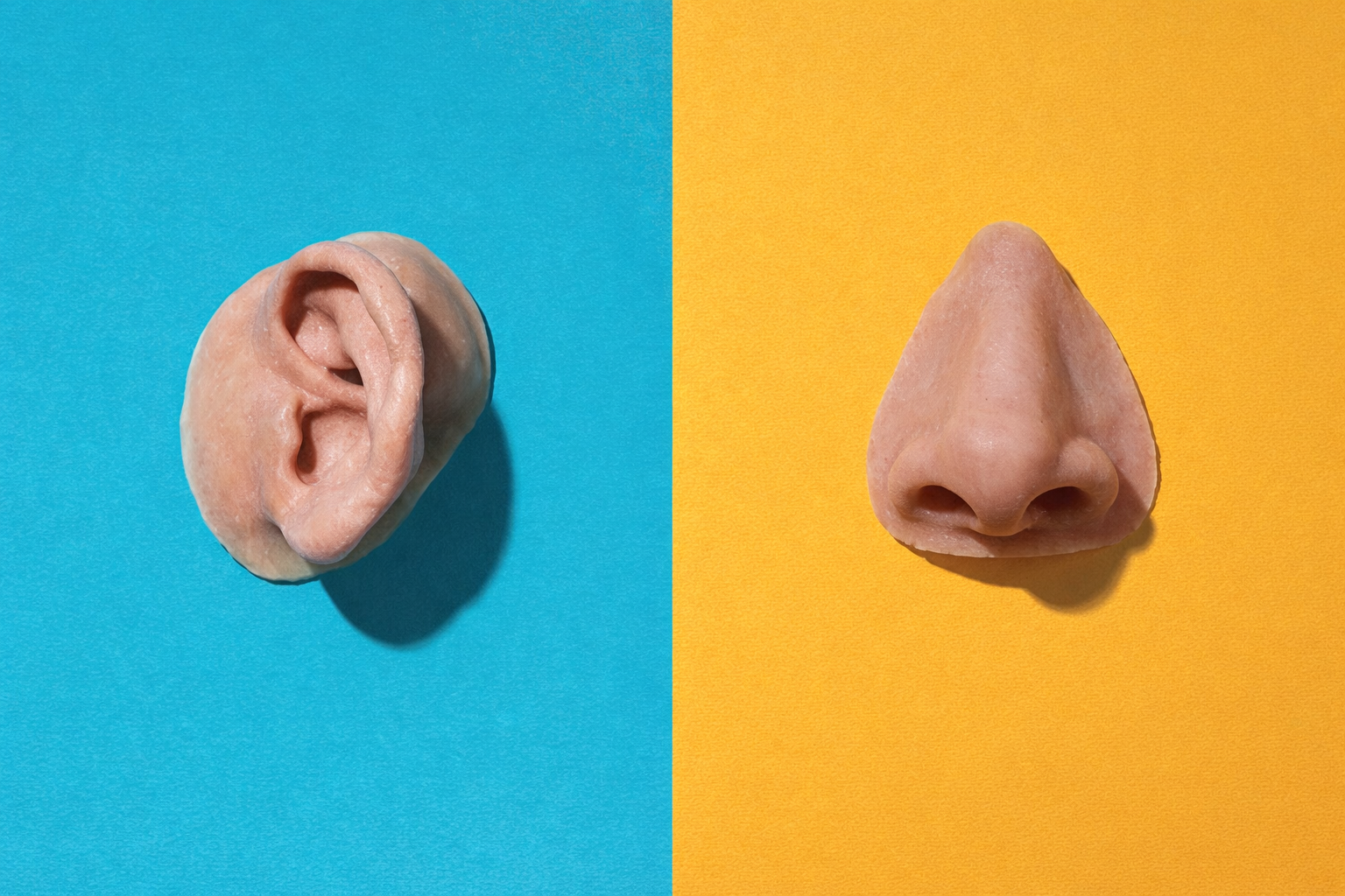 Custom ear and nasal prosthesis for maxillofacial reconstruction and facial rehabilitation